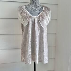 Jen’s Pirate Booty Metallic Lace Tunic Blouse M/L